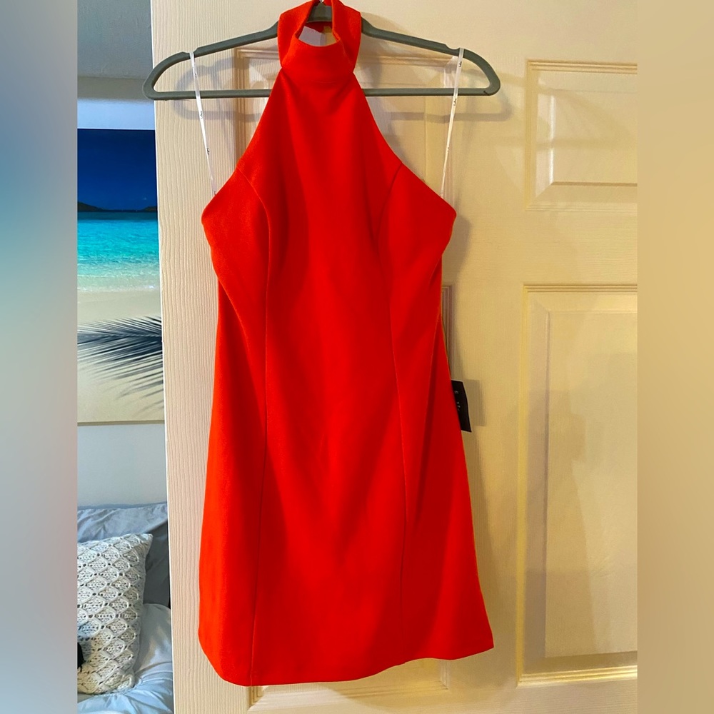 Lulus high neck red cocktail dress, mini, new with tags, size small